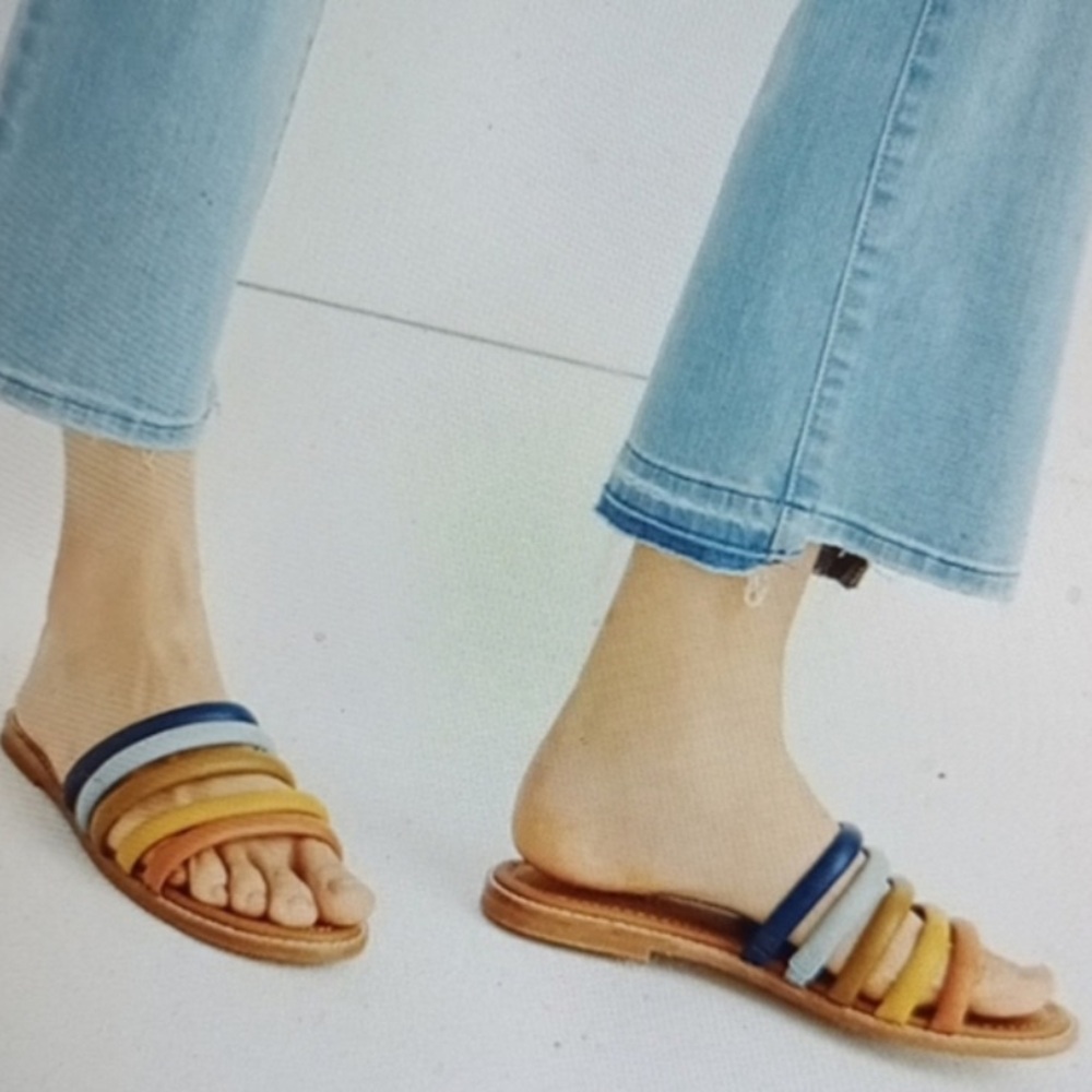 Madewell Addie slide sandal in rainbow